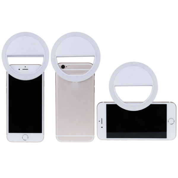 Portable LED Selfie Ring Light - Rechargeable Clip-On Flash for Phone Camera Video Calls & Photography - Image 4
