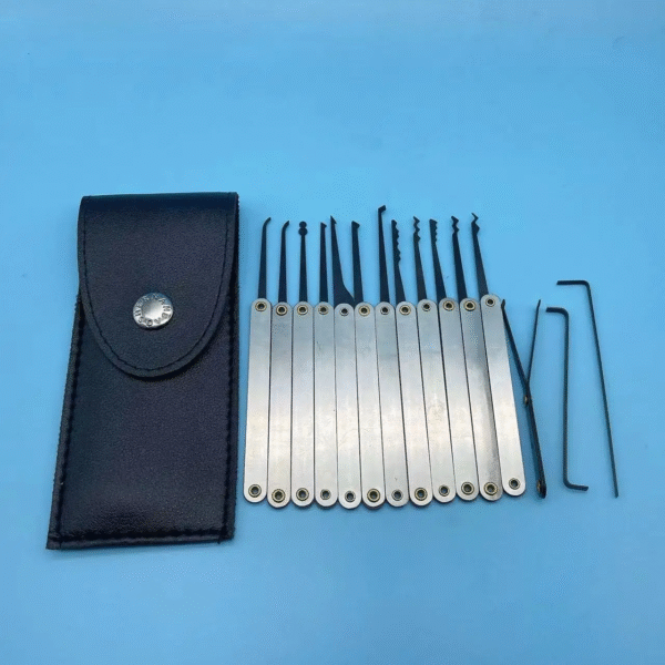 Professional 15-Piece Lock Pick Training Set - Stainless Steel Locksmith Tools for Educational Practice & Skill Development - Image 4