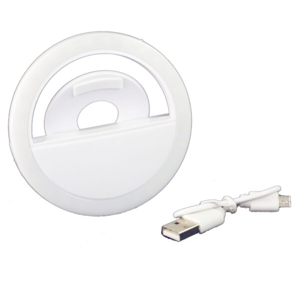 Portable LED Selfie Ring Light - Rechargeable Clip-On Flash for Phone Camera Video Calls & Photography - Image 2